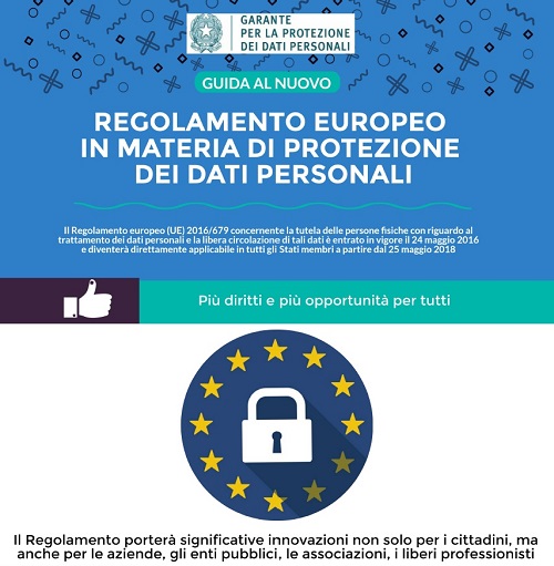 Straight hijack Heir Regolamento europeo in materia di protezione dei dati personali: guida  informativa e infografica